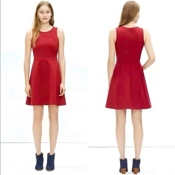 🎄🎅🏻Madewell Rich Red Mini Dress - Picture 2 of 4